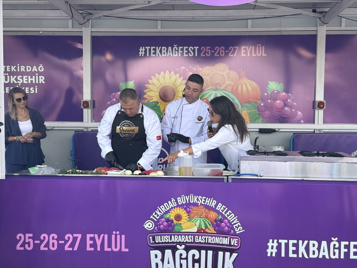 Tekirdağ Gastronomi Festivali'nde dünya lezzetleri tanıtıldı