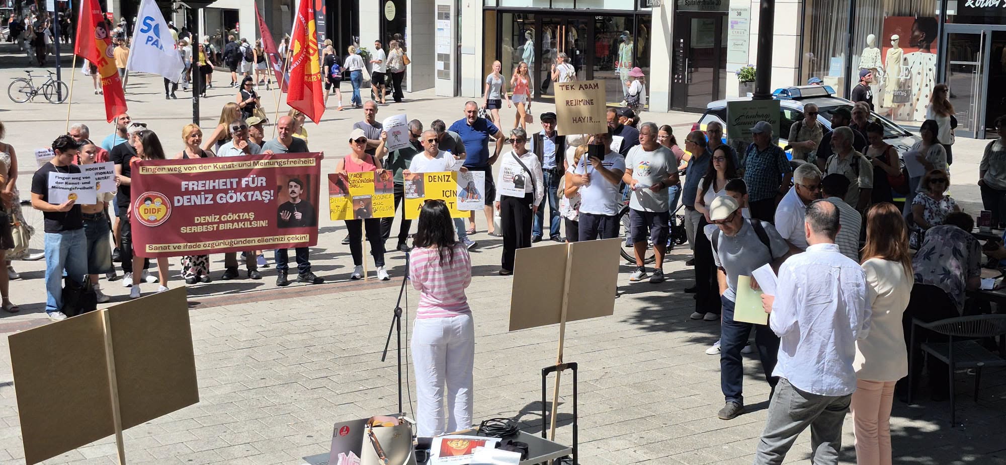 Solidaritätskundgebung für Deniz Göktaş in Hamburg