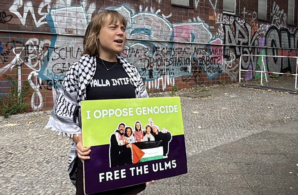 Berlin'de Rheinmetall protestosuna sert müdahale