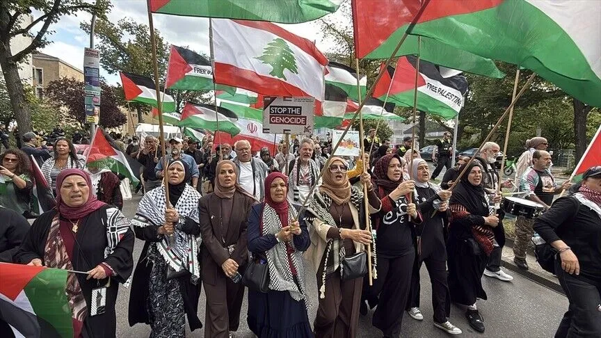 Berlin'de Filistin'e destek gösterisi: İsrail protesto edildi