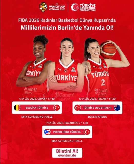 A Milli Kadın Basketbol Takımı Dünya Kupası için Berlin'de