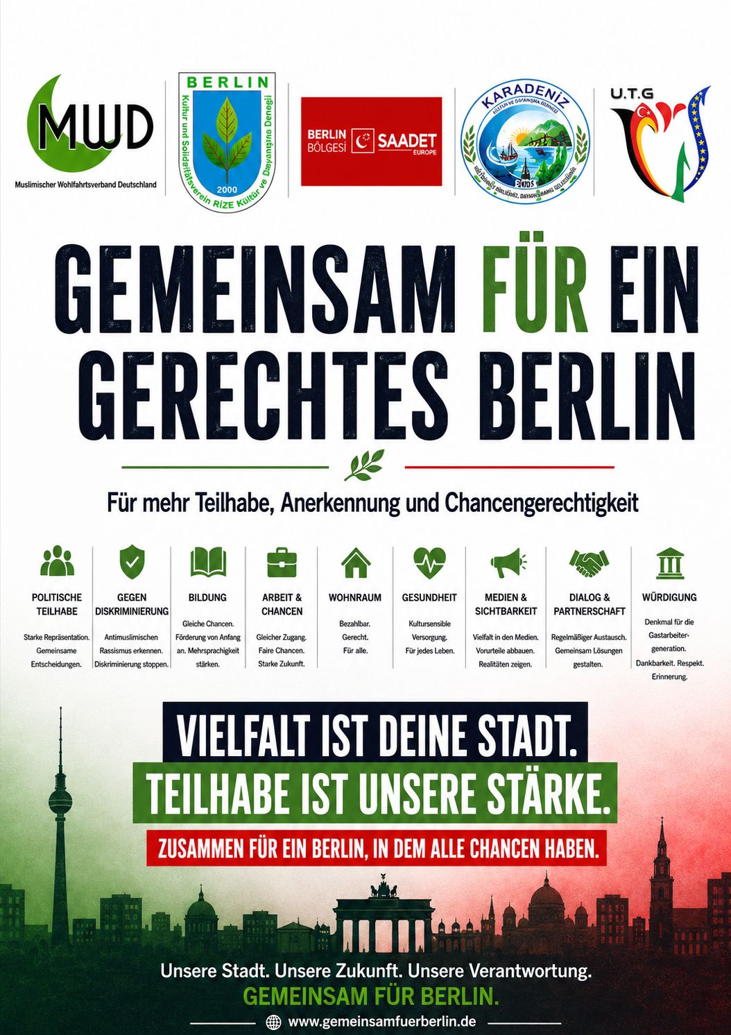 Strong Reaction from 5 Associations to Election Posters Targeting Muslims in Berlin