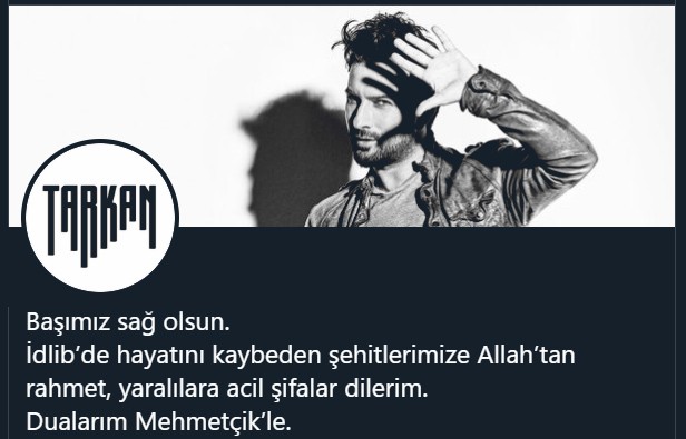 Sanatçılardan İdlib şehitlerimiz için başsağlığı mesajı