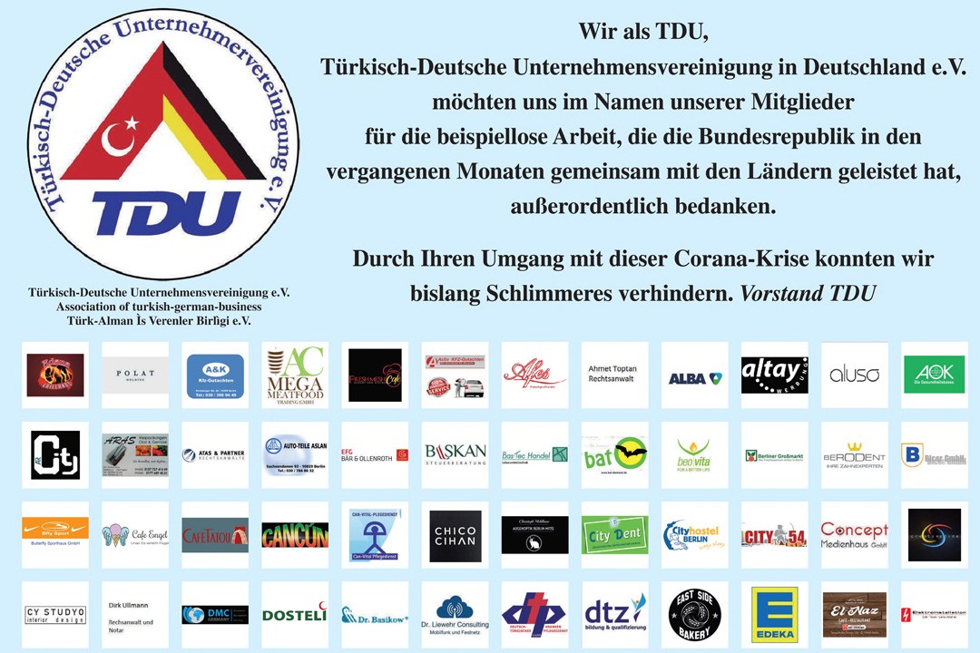 TDU`dan Alman Hükümetine teşekkür