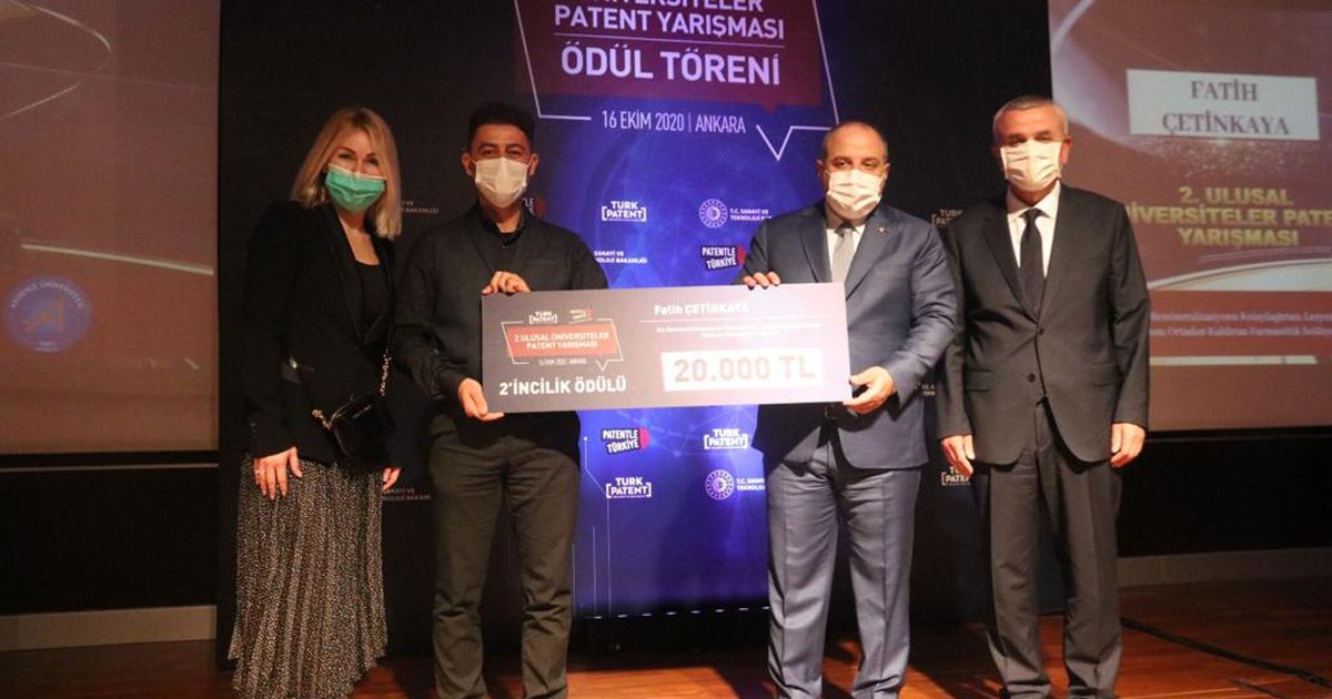 A.Ü Öğrencisine TÜRKPATENT’ten ikincilik ödülü
