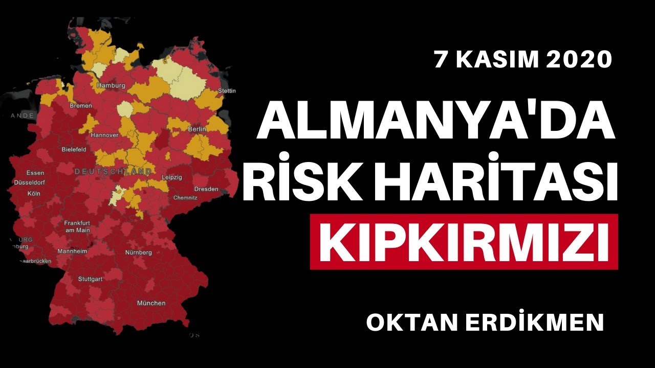 Almanya'da risk haritası kıpkırmızı