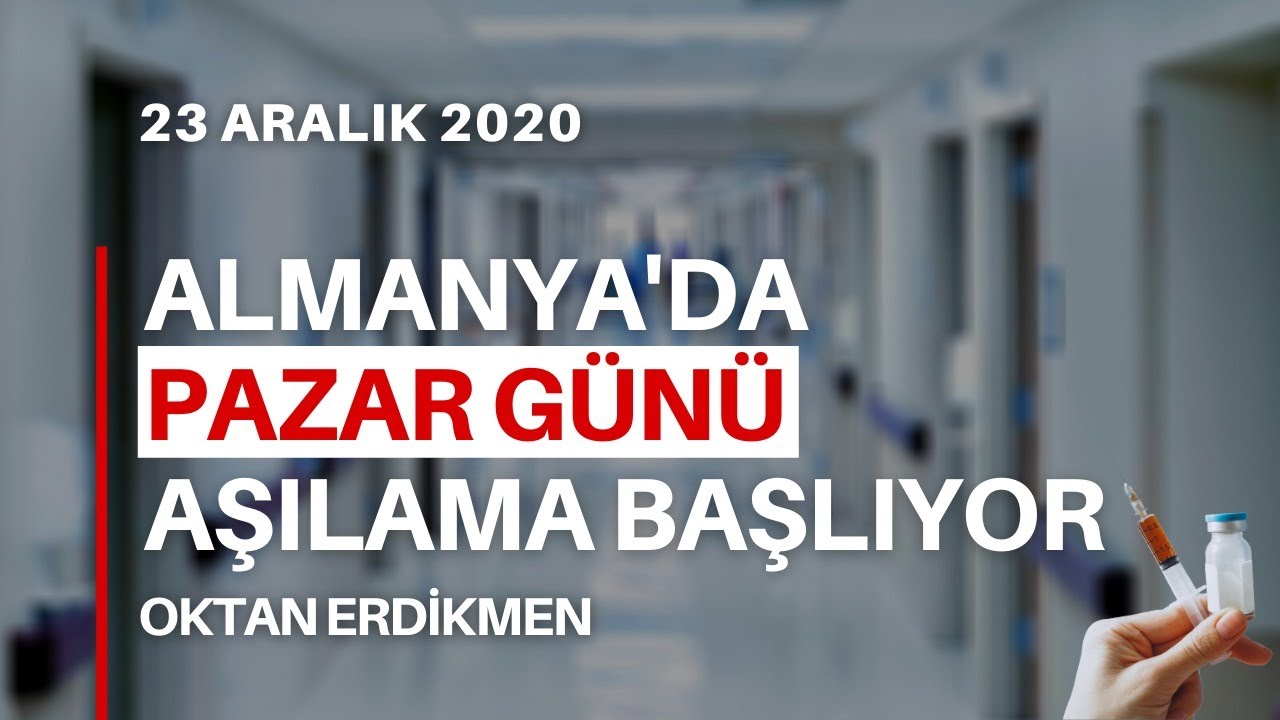 Almanya'da pazar günü aşılama başlıyor