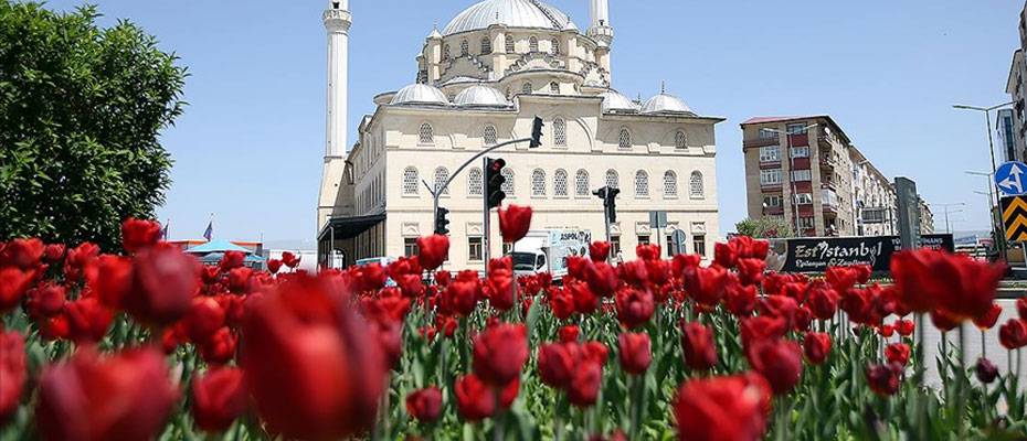 Tarih kokan şehir Erzurum bahar renklerine büründü