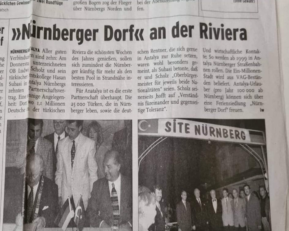 Nürnberg-Antalya kardeşliği 25 yaşında