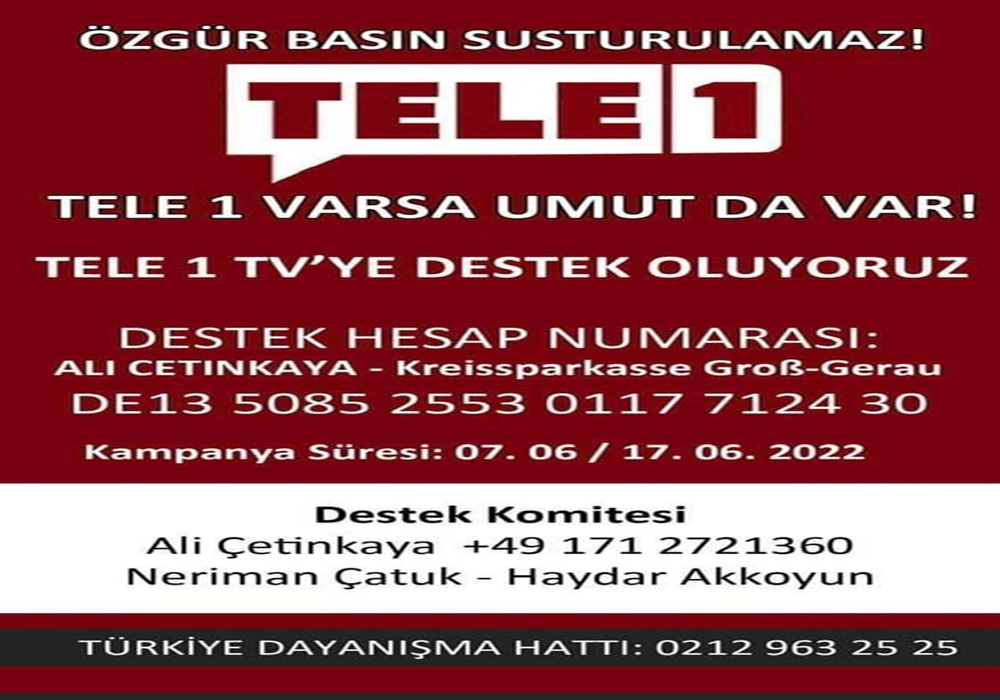 Tele 1 TV'ye Avrupa'dan büyük destek var