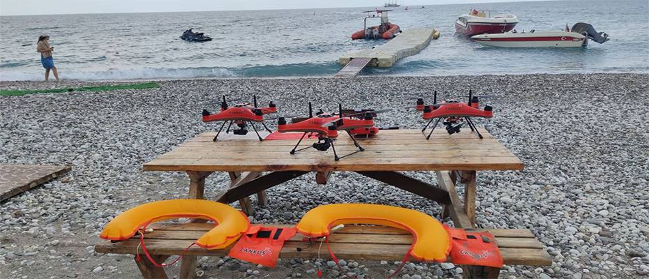 Cankuş Dronlarla Kemer Sahilleri Artık Daha Güvenli