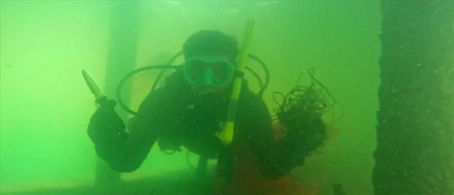Muğla'daki İztuzu Plajı'nda deniz dibi temizliği yapıldı