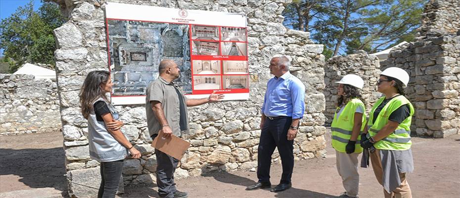 Kültür ve Turizm Bakanı Ersoy, Olimpos Antik Kenti'ndeki çalışmaları inceledi