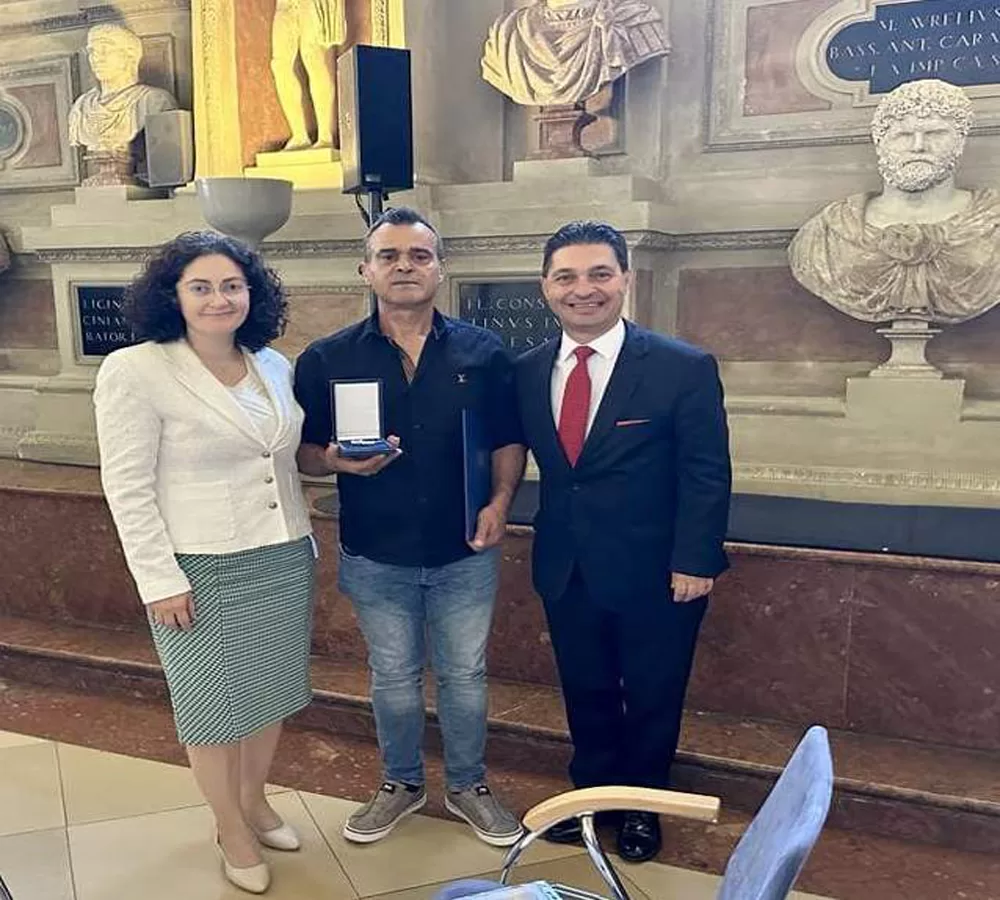 Süleyman Babayiğit’e kahramanlık madalyası verildi
