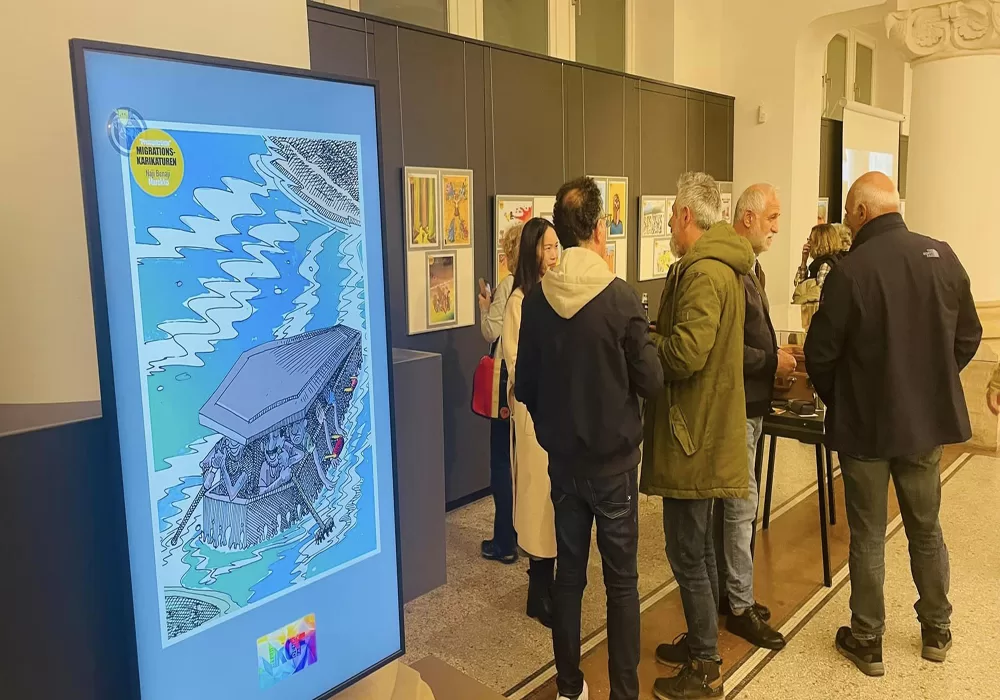 Hamburg`da açılan "60. Yıl Göç Karikatür Sergisi" büyük ilgi gördü