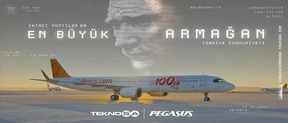 Pegasus yolcularına Atatürk'ün sesiyle sürpriz yaptı