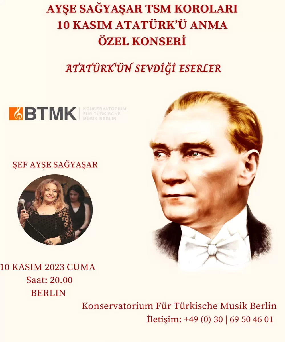 Berlin`de 10 Kasım Atatürk’ü Anma ve Sevdiği Eserler Konseri