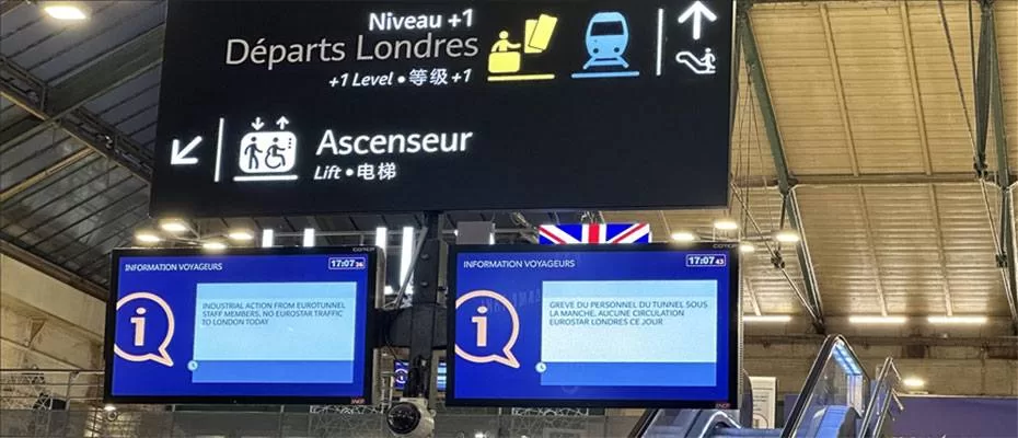 Manş Tüneli işçilerin grevi nedeniyle trafiğe kapatıldı