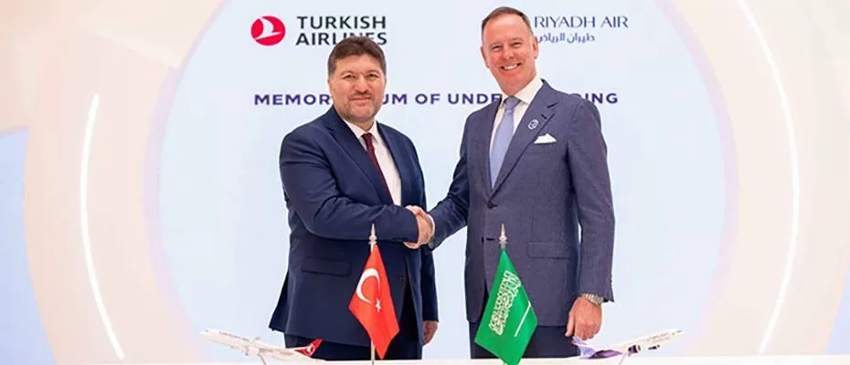 THY ile Riyadh Air arasında işbirliği anlaşması imzalandı