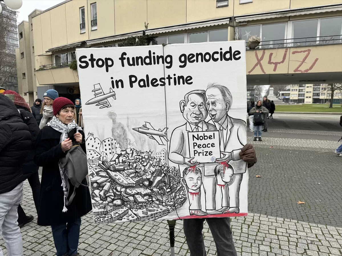 Berlin'de Filistin'e destek gösterisi yapıldı