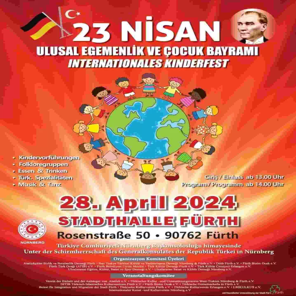 Fürth’de 23 Nisan, 28 Nisan’da kutlanacak