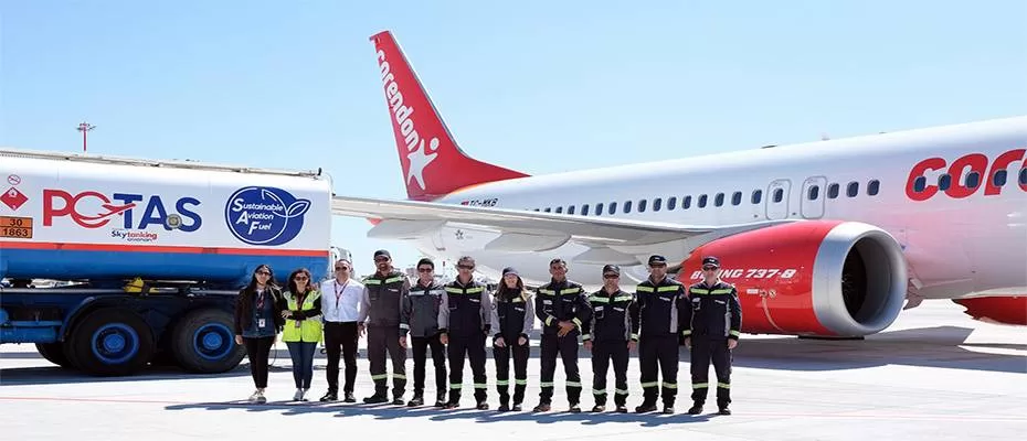 Corendon Airlines, Antalya’da bir ilke imza atarak SAF yakıt kullanımına başladı