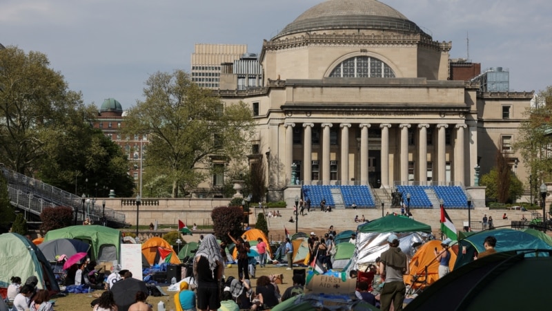 Filistin yanlısı protestocular, Columbia Üniversitesi'nde uzaklaştırma tehditlerine meydan okuyor
