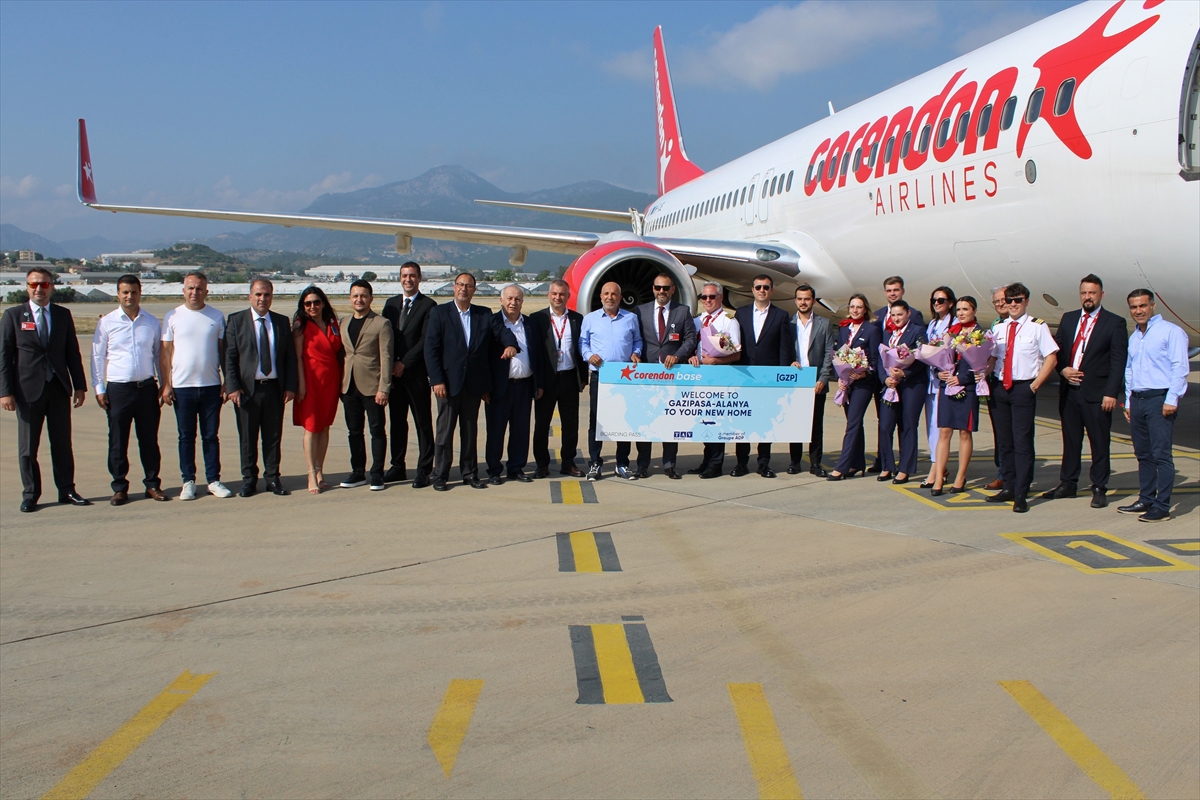 GZP-Alanya Havalimanı'nda Corendon'un ilk Brüksel uçuşu için tören düzenlendi
