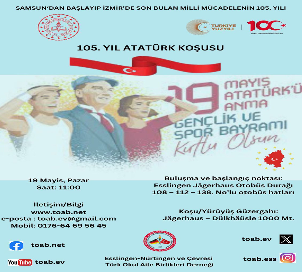 19 Mayıs’ta Atamız için yürüyoruz