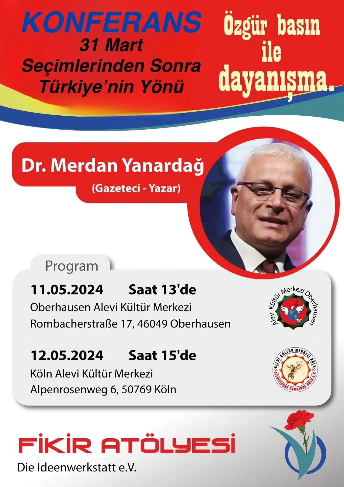 Gazeteci-Yazar Merdan Yanardağ Almanya’ya geliyor