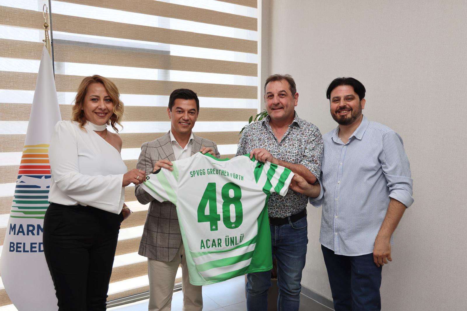 Fürth-Marmaris kardeş derneğinden Marmaris Belediye Başkanına ziyaret