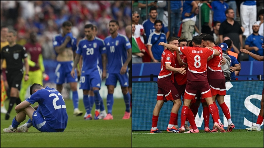 EURO 2024'te ilk çeyrek finalist İsviçre oldu, son şampiyon İtalya havlu attı