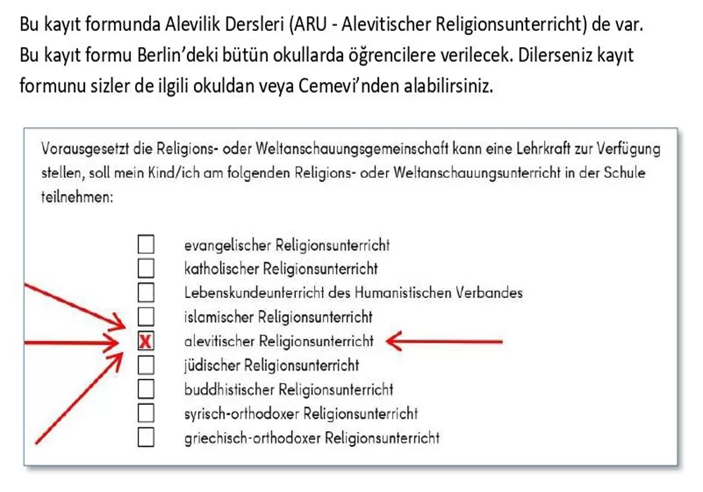‘Alevilik İnancı’ Başlığı Artık Okul Kayıt Formunda