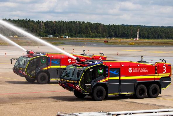 Nürnberg Havalimanı yeni yangın söndürme araçlarına kavuştu