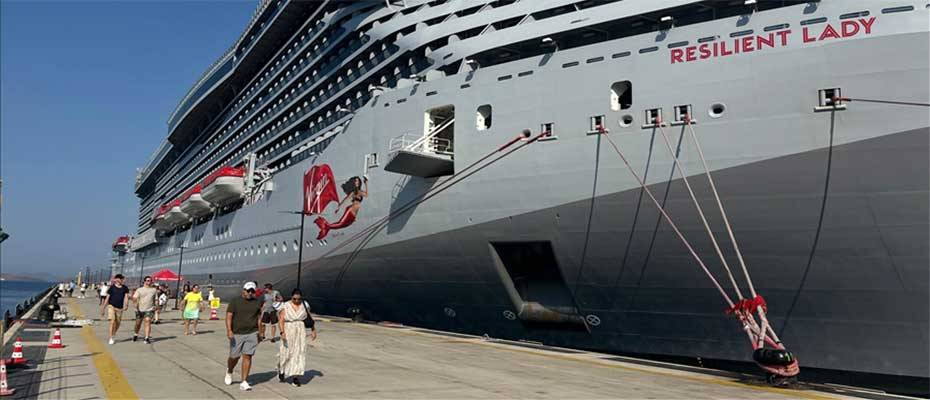 Bodrum’a Resilient Lady kruvaziyeriyle 2 bin 499 turist geldi