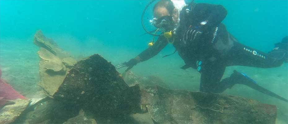Bodrum'da deniz dibinden 219 kilogram atık çıkarıldı