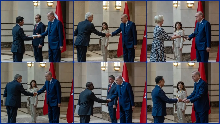 Büyükelçilerden Cumhurbaşkanı Erdoğan’a güven mektubu