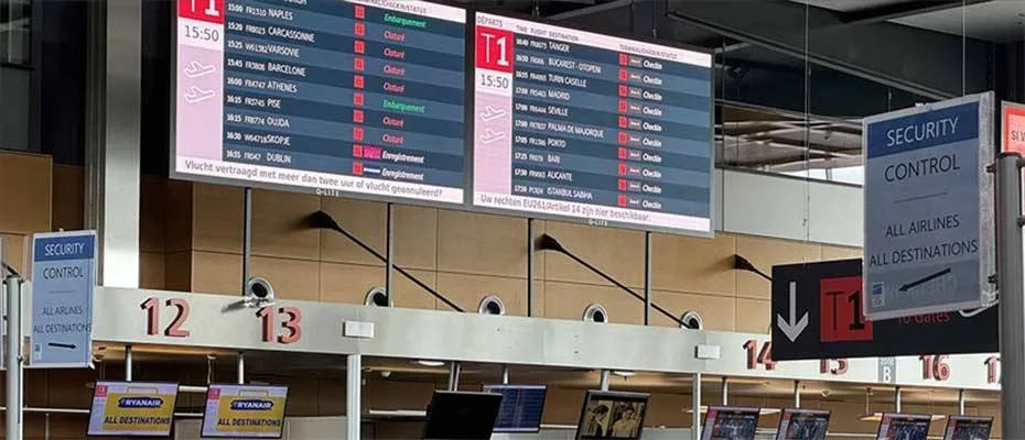 Belçika’nın Charleroi Havalimanı’nda bütün uçuşlar iptal edildi