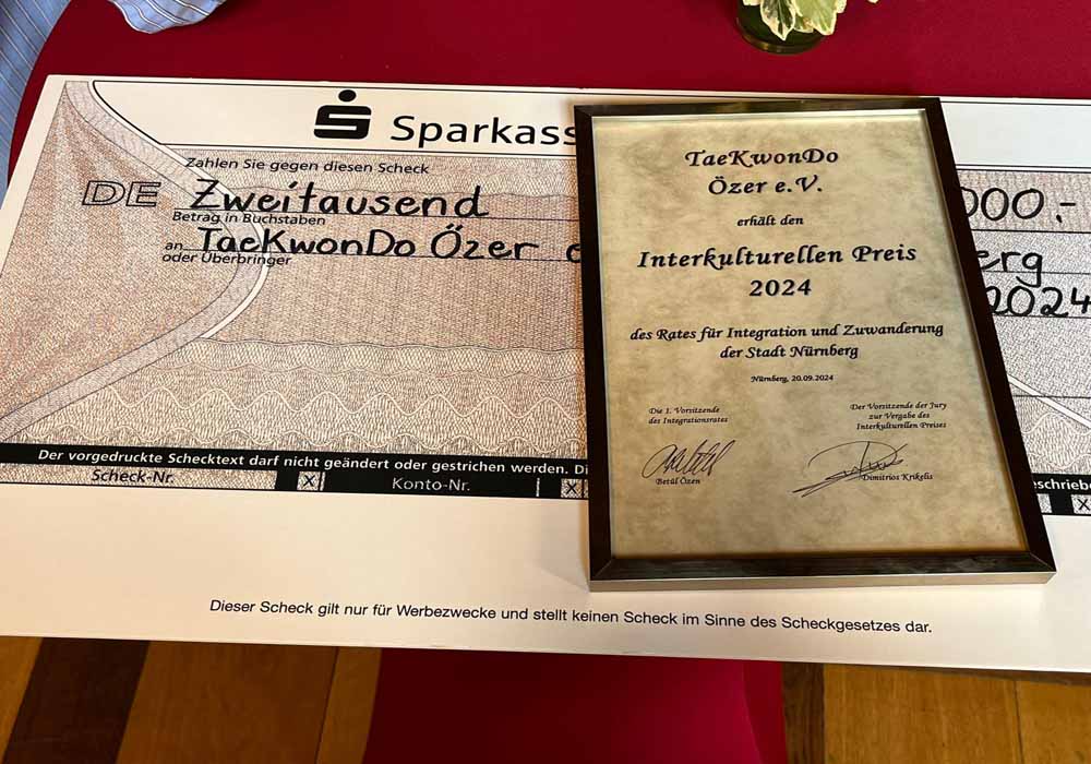Taekwondo Özer, 2024 Kültürlerarası Ödülü ile Onurlandırıldı