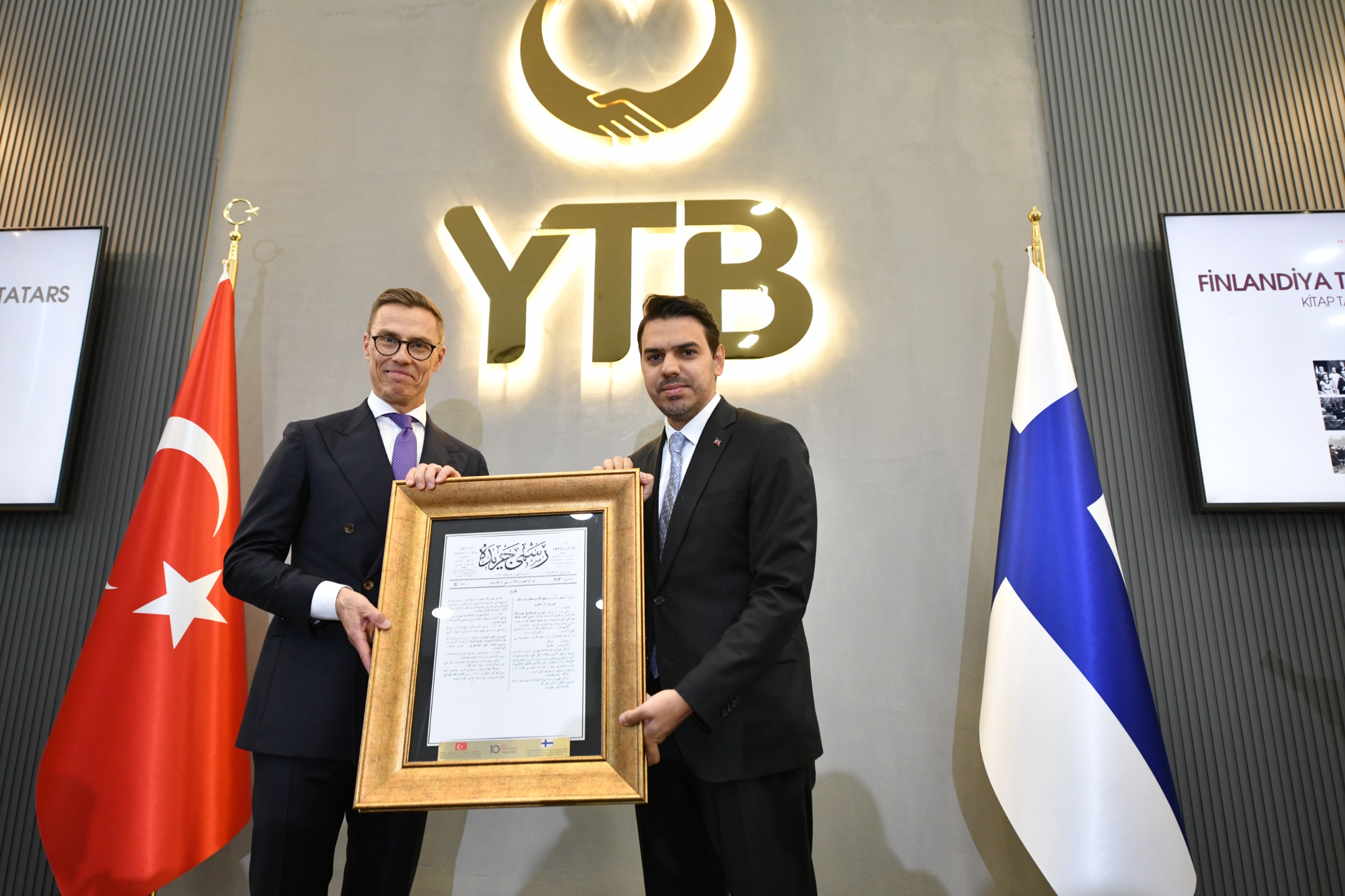 “FİNLANDİYA TATARLARI” KİTABI FİNLANDİYA CUMHURBAŞKANI STUBB’IN KATILIMIYLA YTB’DE TANITILDI