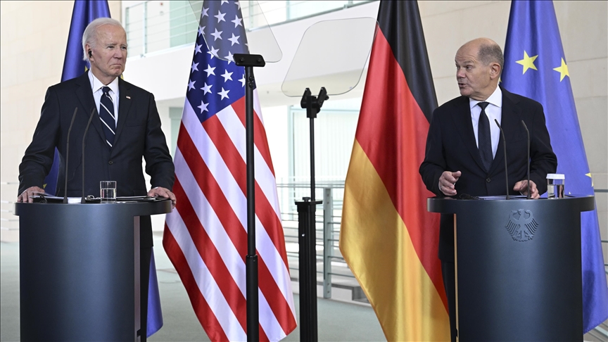 Scholz ABD Başkanı Biden'a, güçlü bir NATO'ya bağlı olduklarını söyledi
