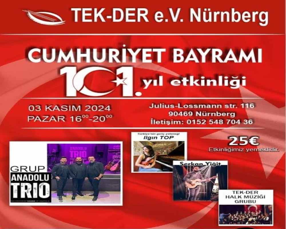 Nürnberg'de Cumhuriyet Bayramı üç ayrı yerde kutlanacak