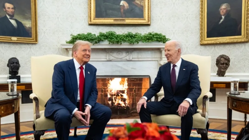 Seçimleri kazanan Donald Trump Beyaz Saray’da Başkan Biden’la biraraya geldi