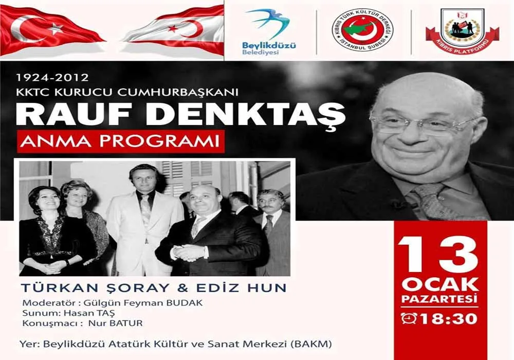 "Anılarla Denktaş ve Kıbrıs" Programı Beylikdüzü'nde Gerçekleşti