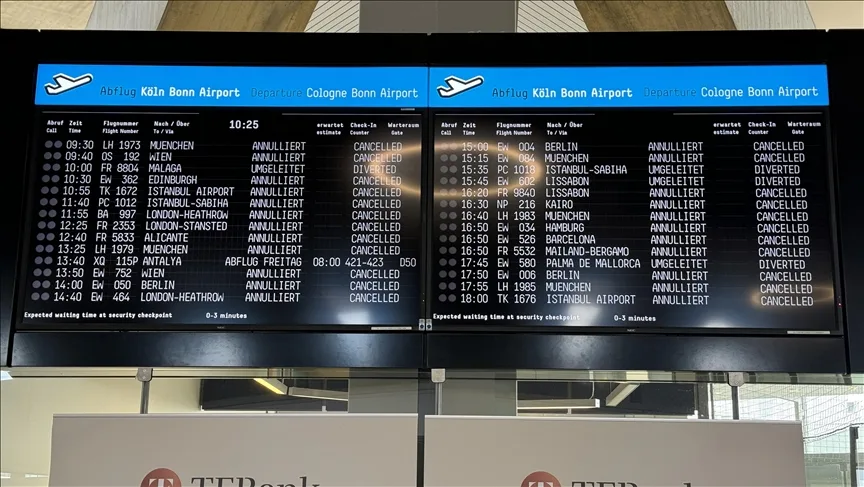 Hamburg Havalimanı'nda tüm uçuşlar iptal edildi
