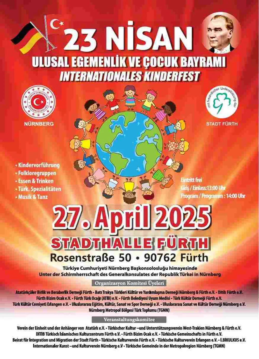 Nürnberg’de, 23 Nisan ve 19 Mayıs bayramları için hazırlıklar tamam