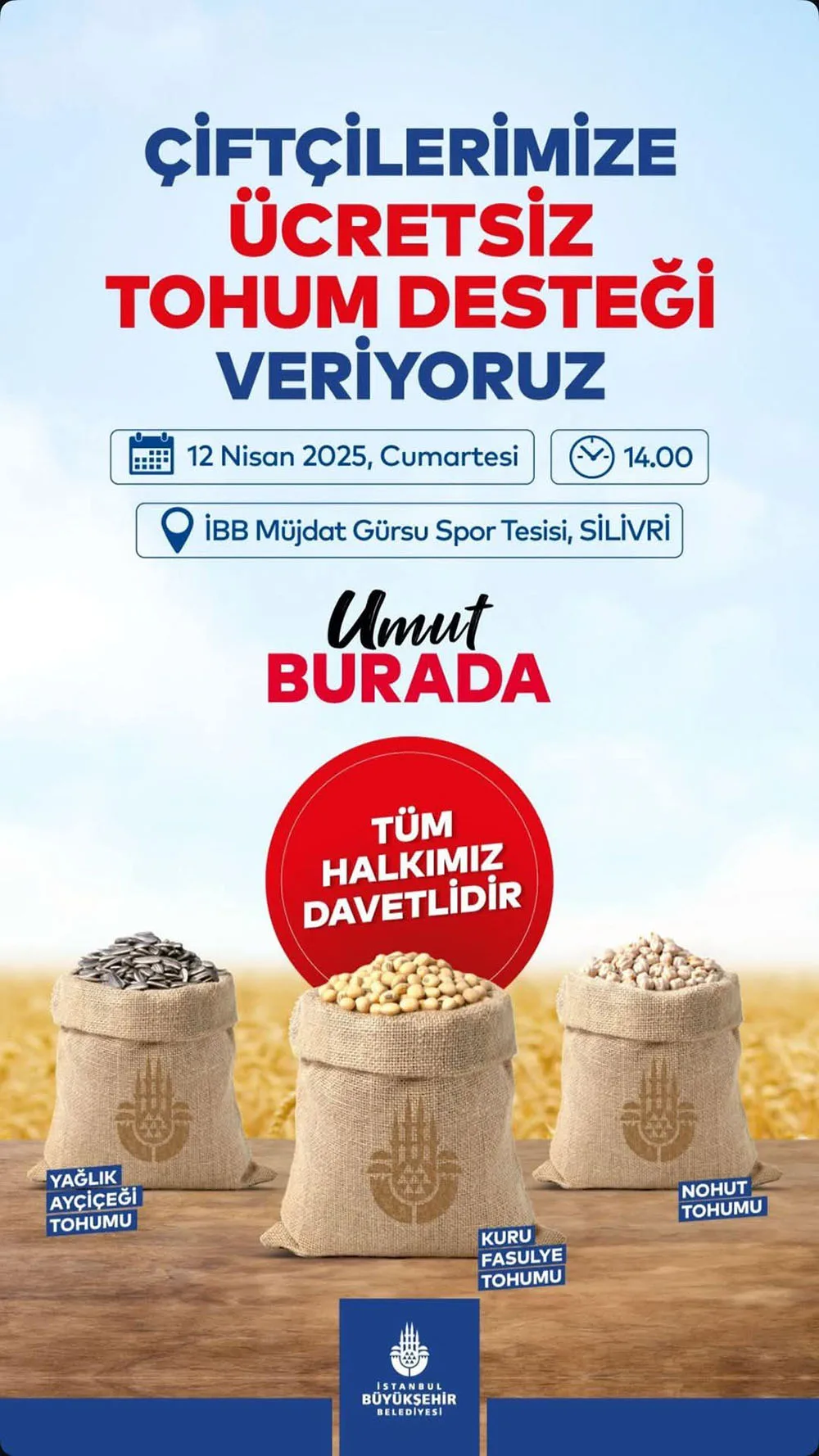 İBB ve Silivri Belediyesi’nden Yerli Üreticiye Tohum Desteği