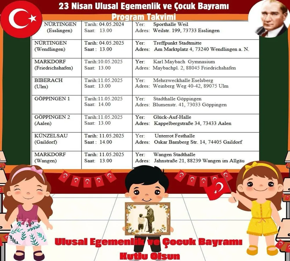 Württemberg’de 23 Nisan Coşkusu Başlıyor