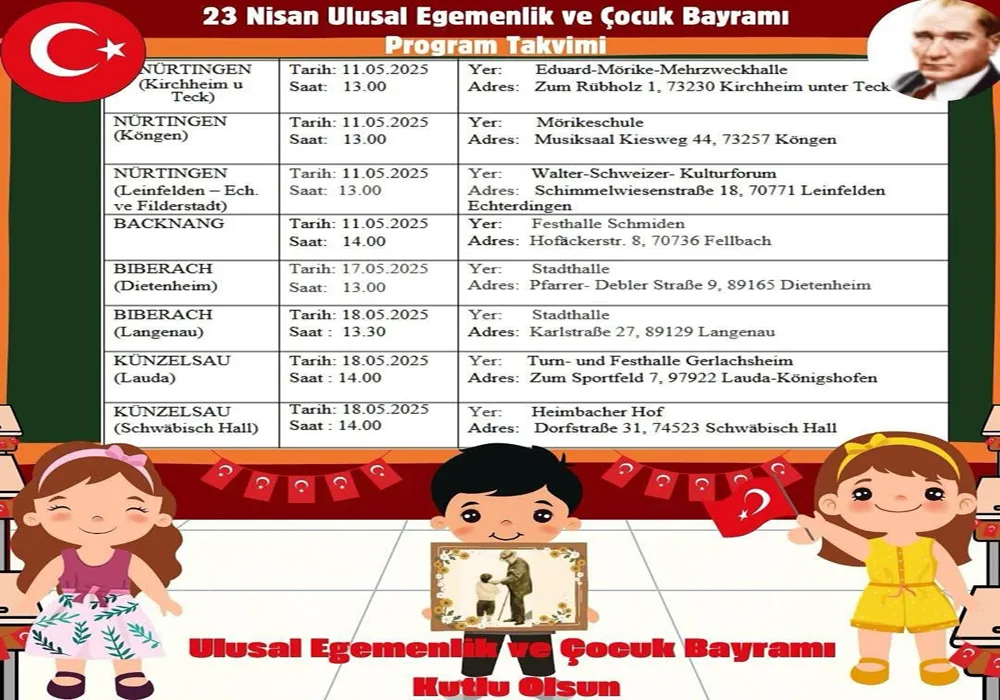 Württemberg’de 23 Nisan Coşkusu Başlıyor