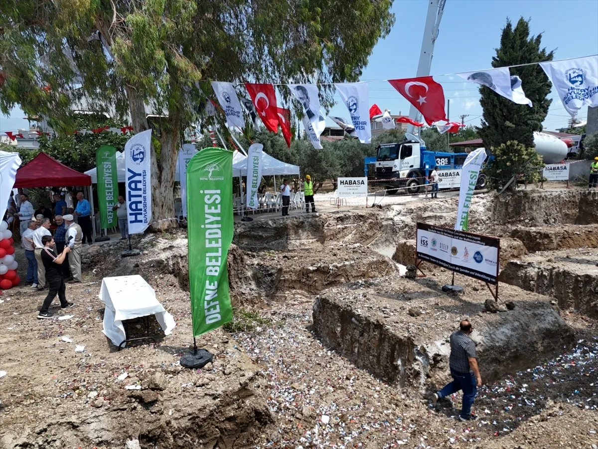 Hatay'da bağışlarla yaptırılacak kreşin temeli atıldı